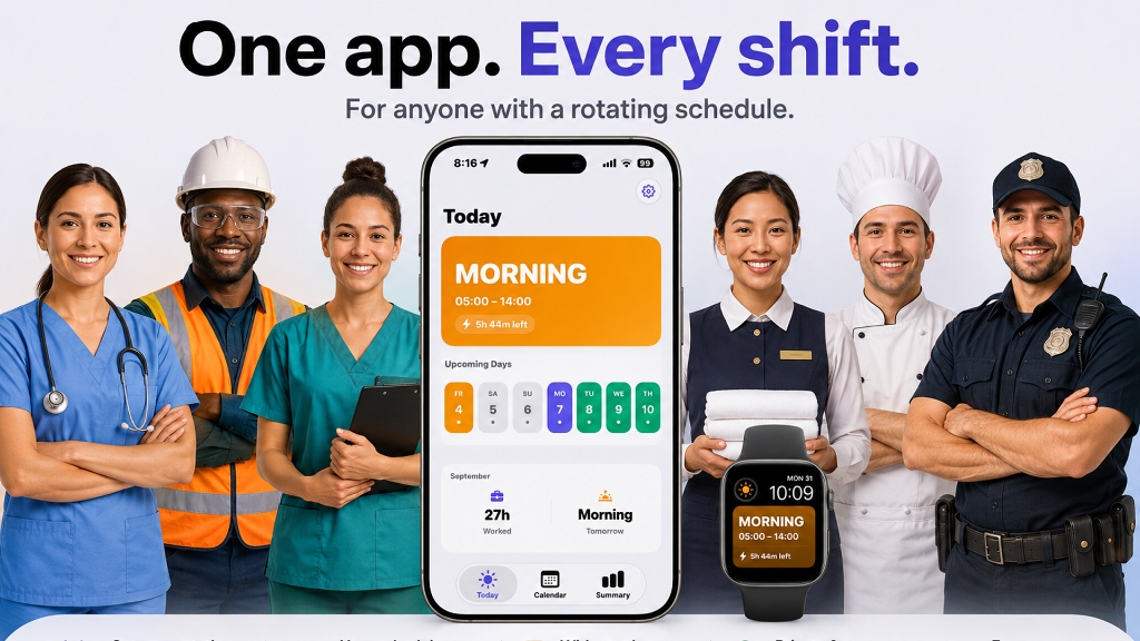 Turnos - One app. Every shift. For anyone with a rotating schedule.